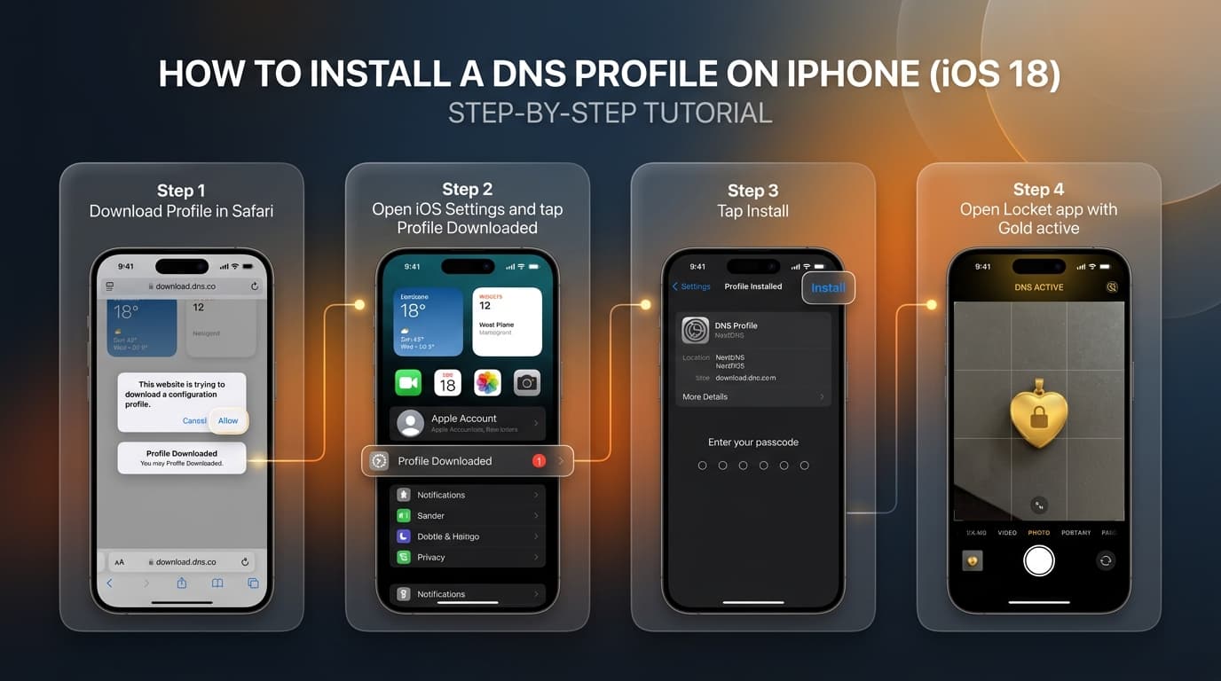 Hướng dẫn cài đặt DNS Locket Gold trên iPhone iOS